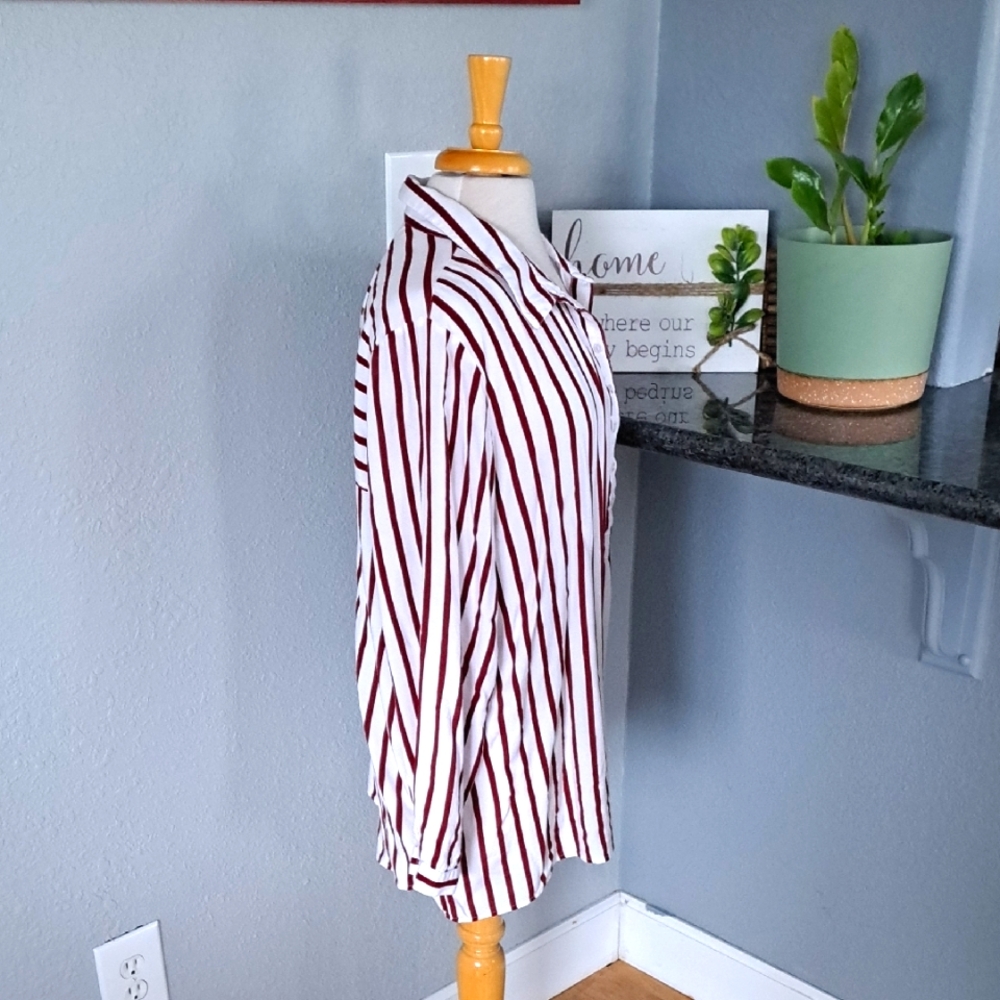 Ellos Striped Blouse | Size 1X/24 - Picture 3 of 5